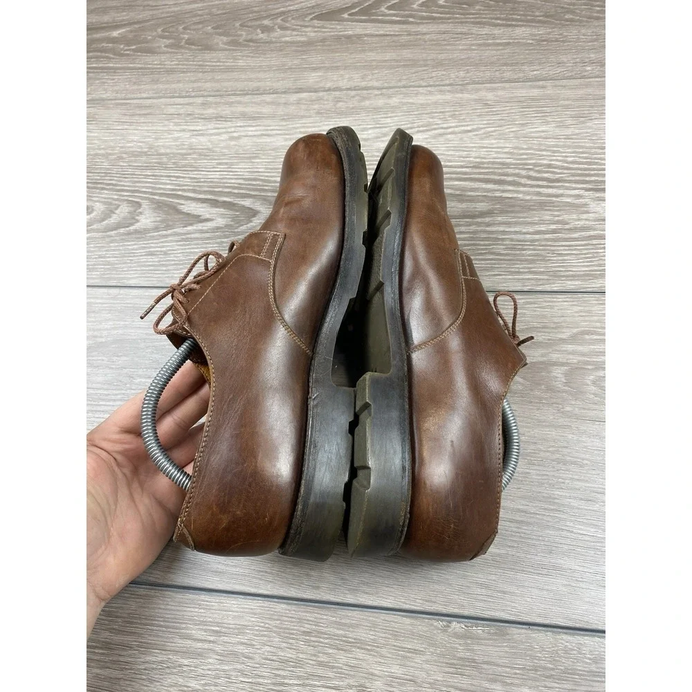 JM Weston‎ Men's Leather Solid Derby Dress Shoes Brown Size 8.5 D